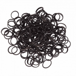 Lot de 300 Petits Elastiques Noirs pour Cheveux